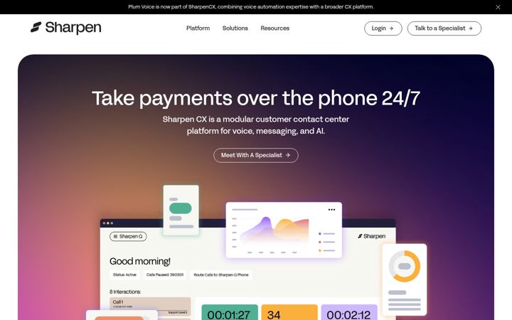 Screenshot of sharpencx.com