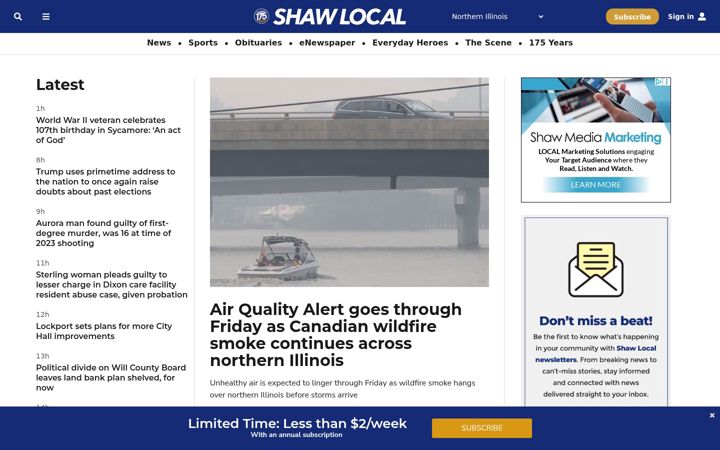 Ekrānuzņēmums no shawlocal.com