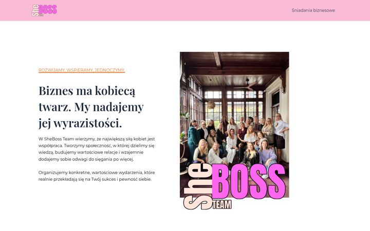 Kuvakaappaus sivustosta shebossteam.pl