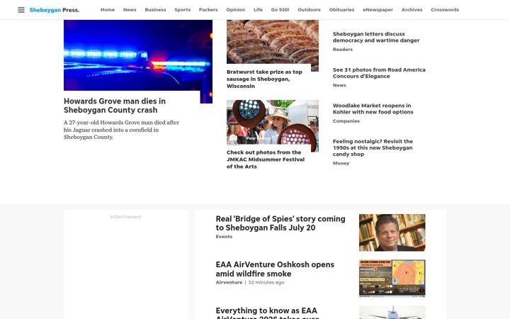 Screenshot of sheboyganpress.com