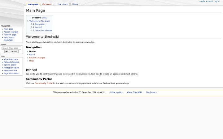 Screenshot di shed-wiki.win
