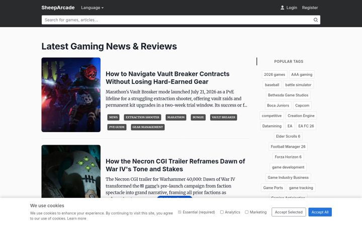 Screenshot of sheeparcade.com