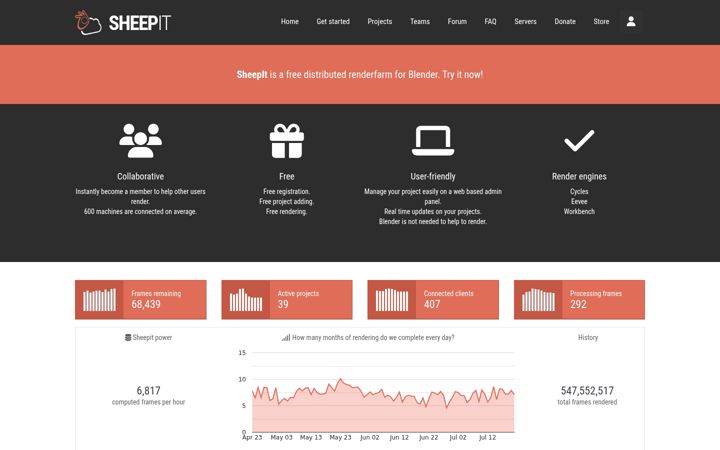 Screenshot stránky sheepit-renderfarm.com