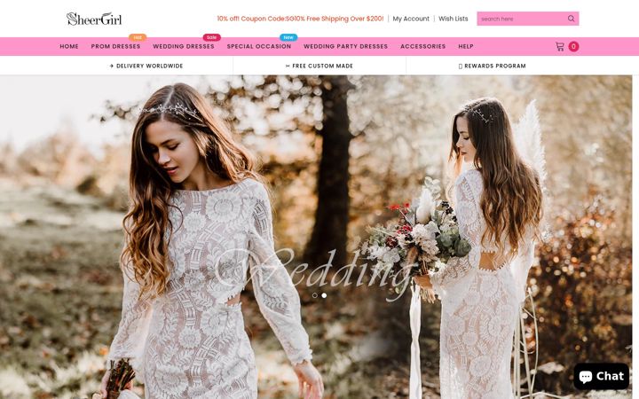 Screenshot of sheergirl.com