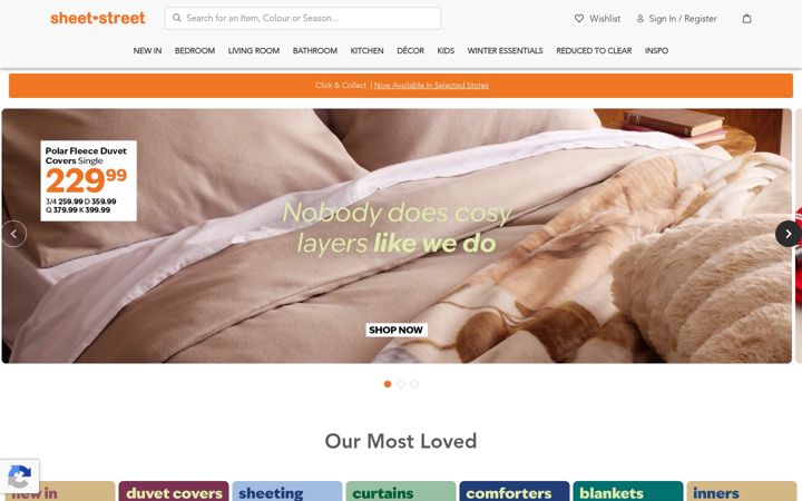 Screenshot of sheetstreet.com