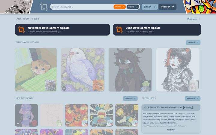 Screenshot of sheezy.art