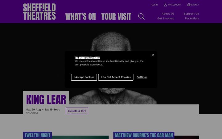 Screenshot of sheffieldtheatres.co.uk
