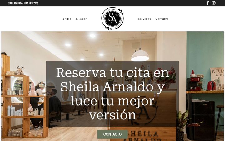 Skärmbild av sheilaarnaldo.com