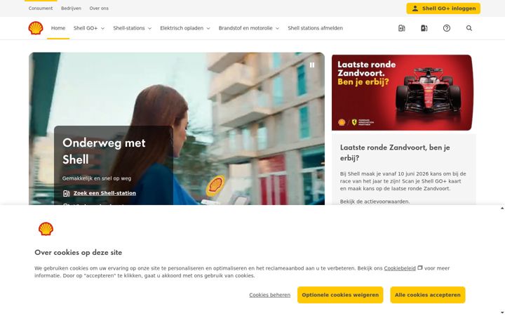 Captură de ecran a shell.nl