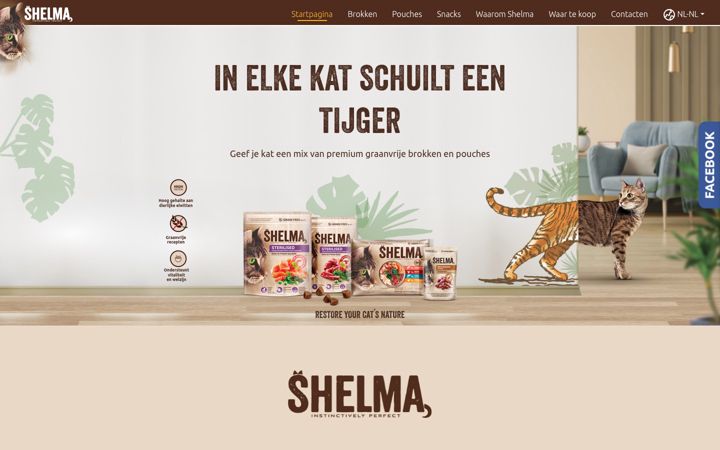 Screenshot di shelma.nl
