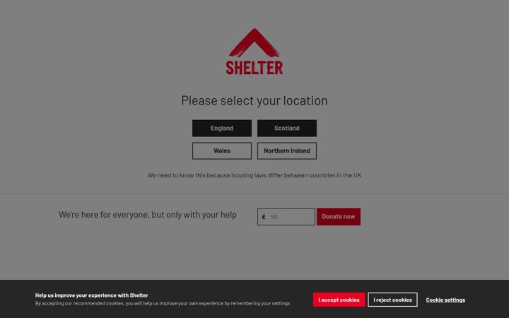 Képernyőkép: shelter.org.uk