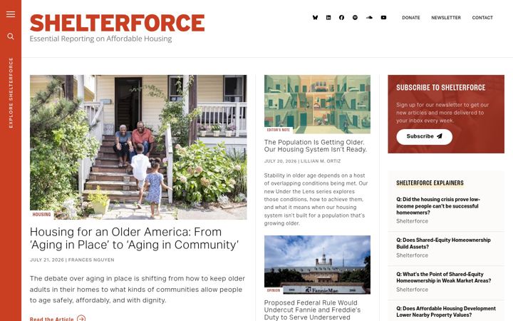 Screenshot of shelterforce.org