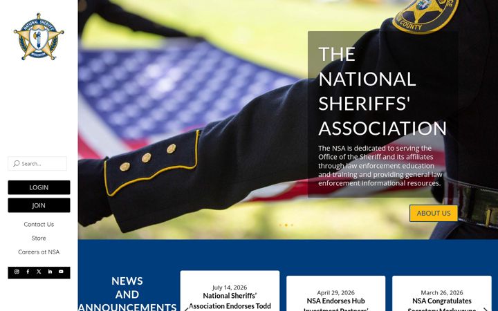 Screenshot of sheriffs.org
