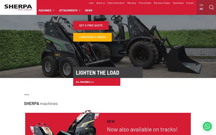 Screenshot of sherpaminiloaders.com