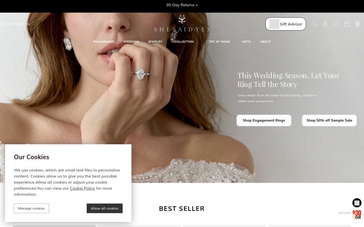 Screenshot of shesaidyes.com
