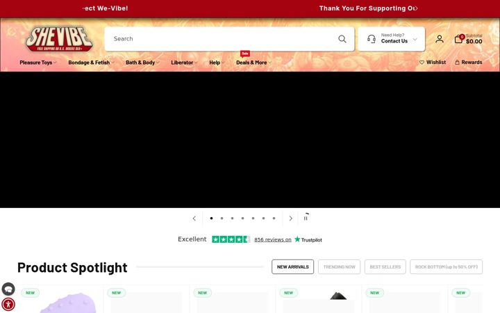Screenshot of shevibe.com