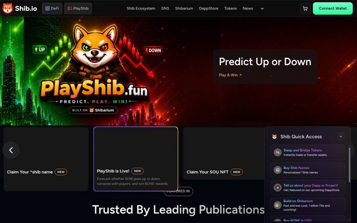 Screenshot of shib.io