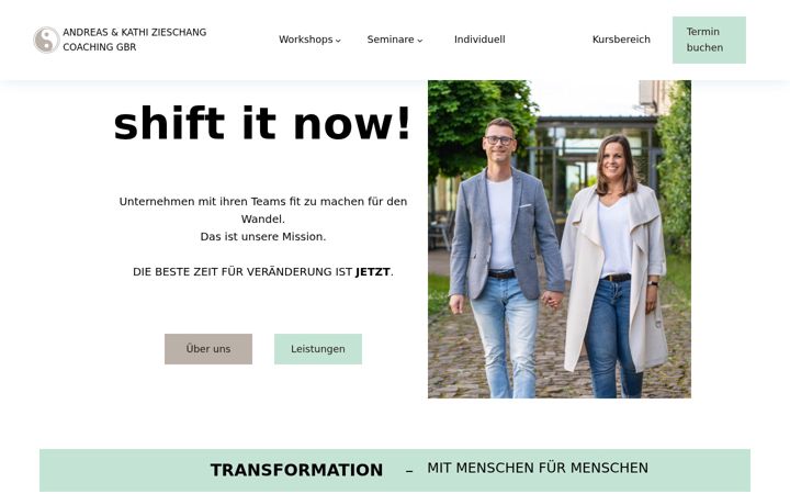 Screenshot of shift-it-now.de