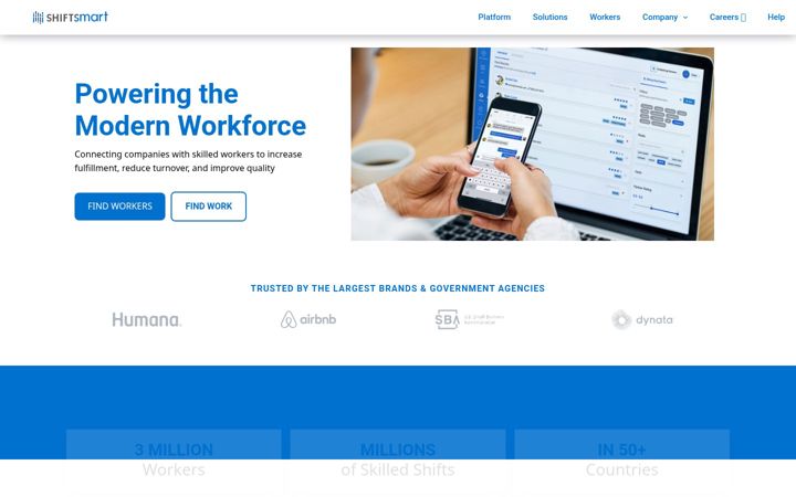 Screenshot of shiftsmart.com