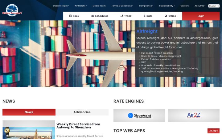 Screenshot of shipco.com