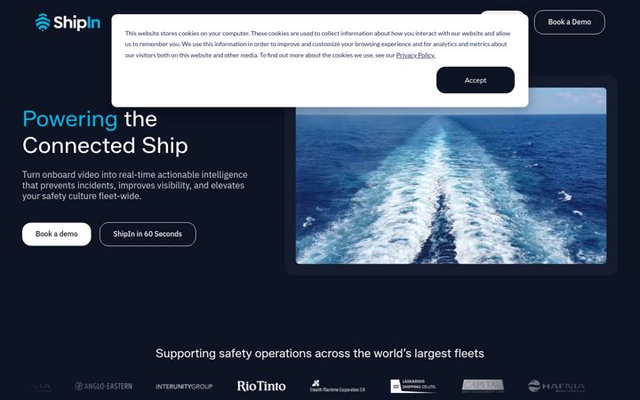 Screenshot of shipin.ai