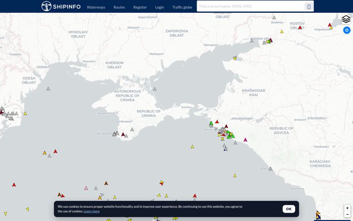 Screenshot of shipinfo.net
