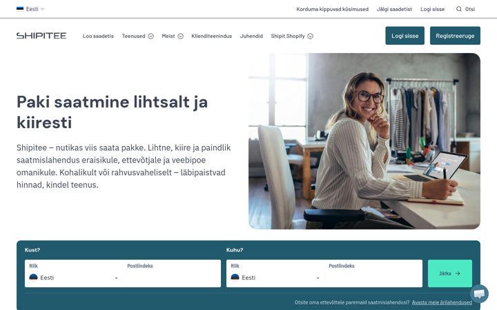 Snimka zaslona za shipitee.ee