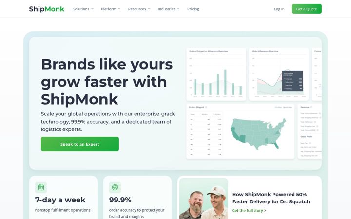 Screenshot of shipmonk.com