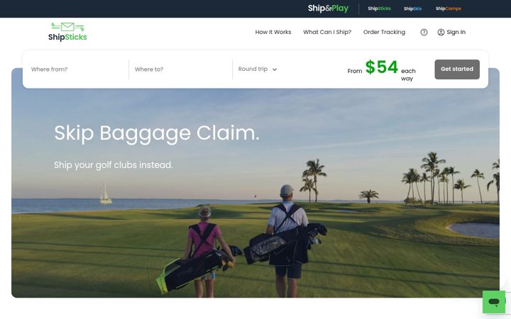 Screenshot of shipsticks.com