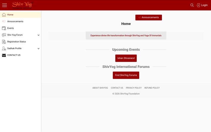Screenshot of shivyogportal.com