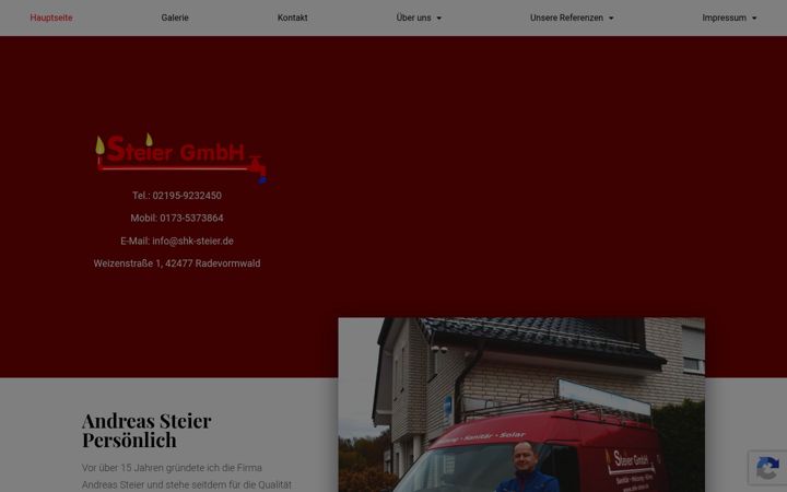 Screenshot of shk-steier.de