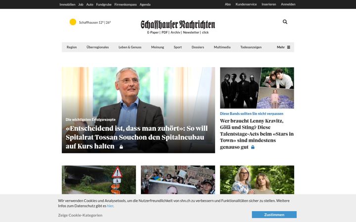 Screenshot of shn.ch