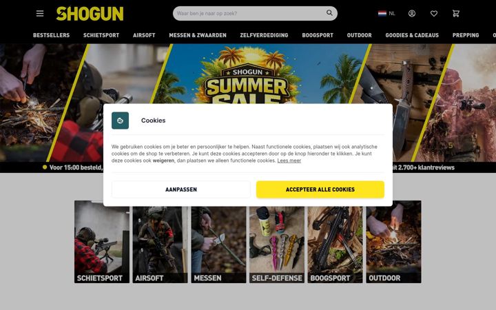 Screenshot of shogun.nl