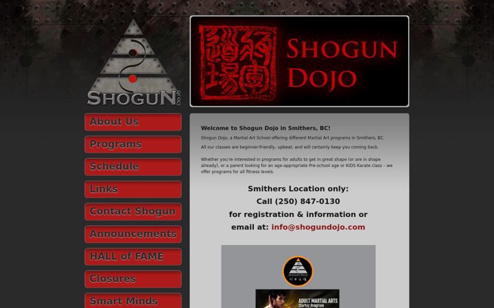 Screenshot of shogundojo.com