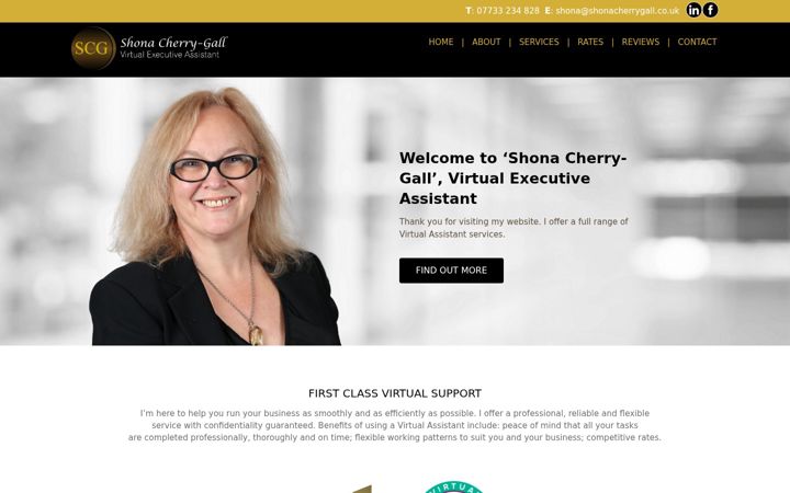 Screenshot stránky shonacherrygall.co.uk