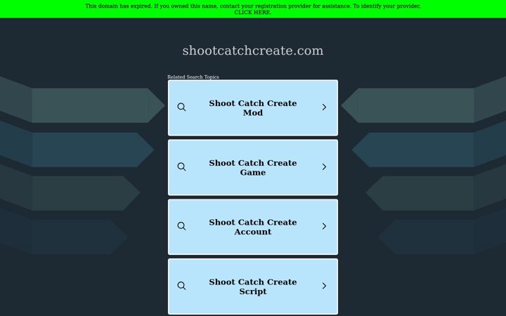 Screenshot of shootcatchcreate.com