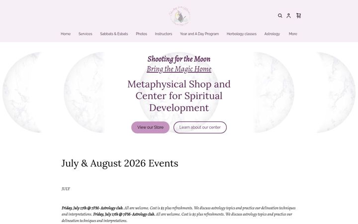 Screenshot of shootingforthemoon.com