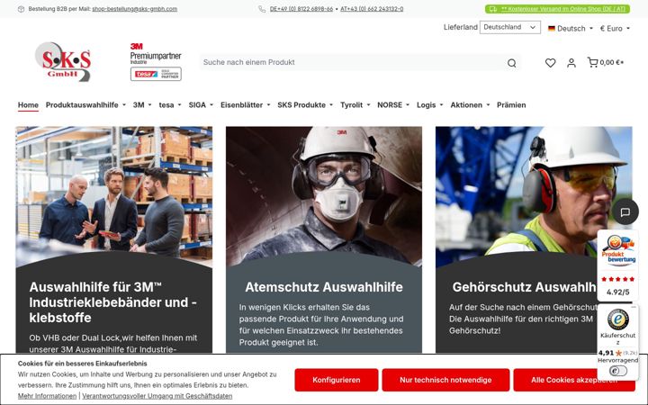 Ekrānuzņēmums no shop-sks.com