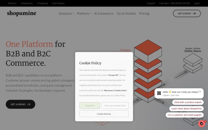 Screenshot of shopamine.com