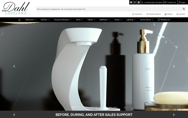 Screenshot of shopatdahl.com