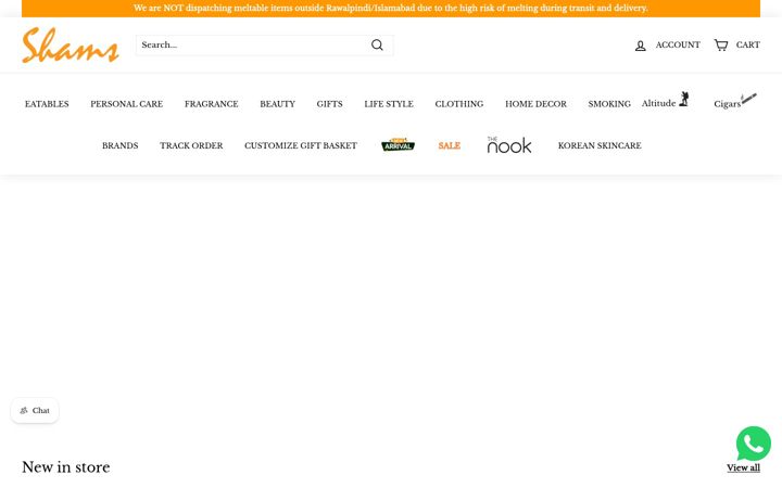 Screenshot of shopatshams.com.pk