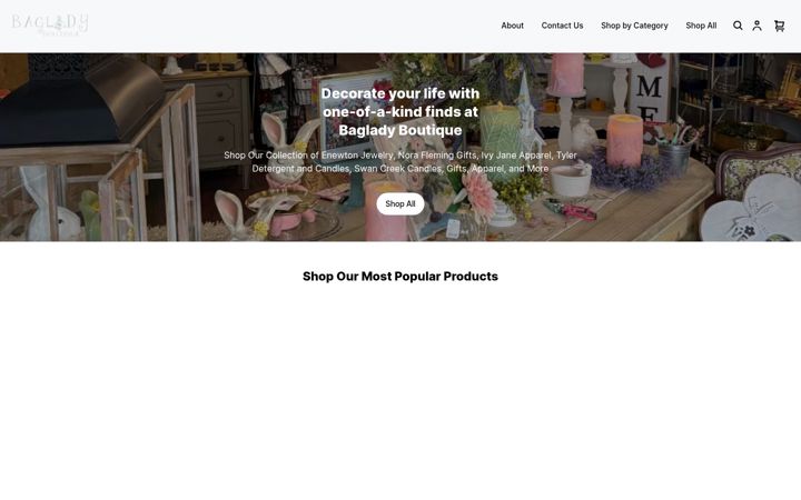 Screenshot of shopbagladyboutique.com