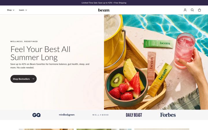 Screenshot of shopbeam.com
