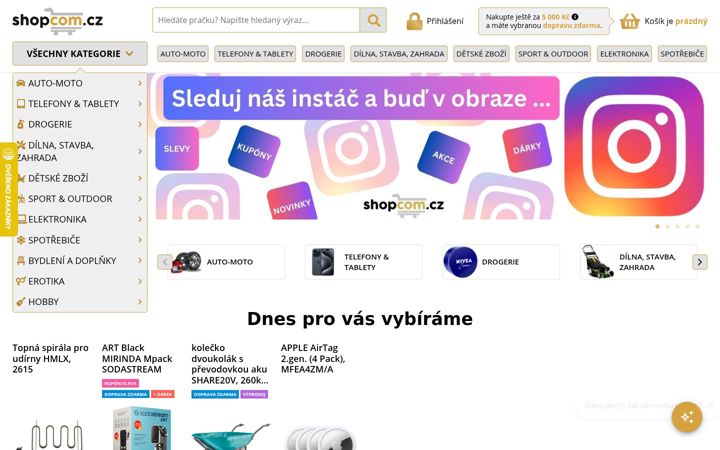 Screenshot of shopcom.cz