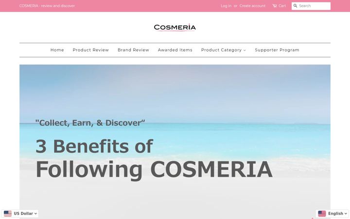 Screenshot of shopcosmeria.com