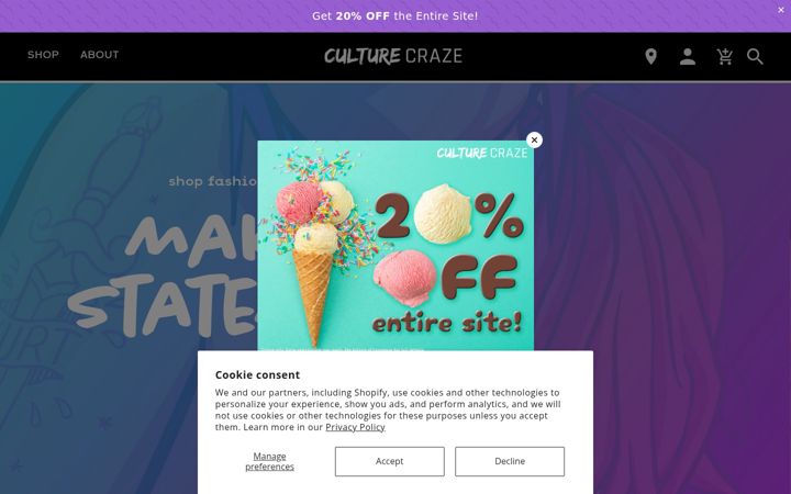 Screenshot of shopculture.ca