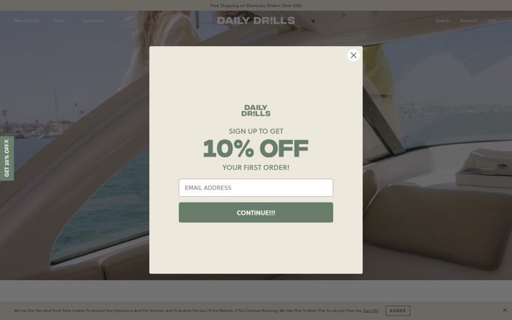 Screenshot of shopdailydrills.com