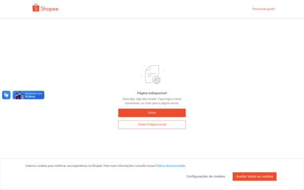 Screenshot of shopee.com.br