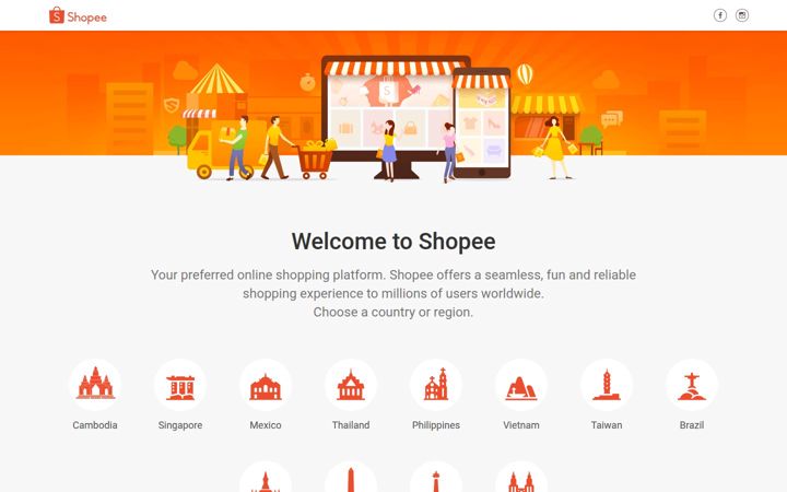 Ekrānuzņēmums no shopeemobile.com