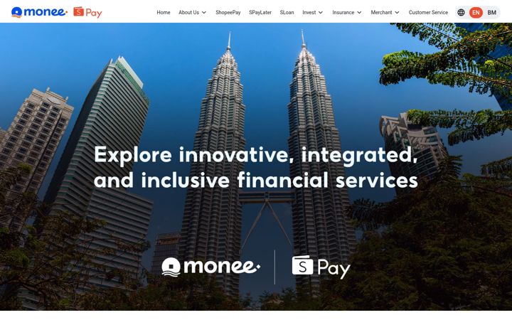 Screenshot of shopeepay.com.my